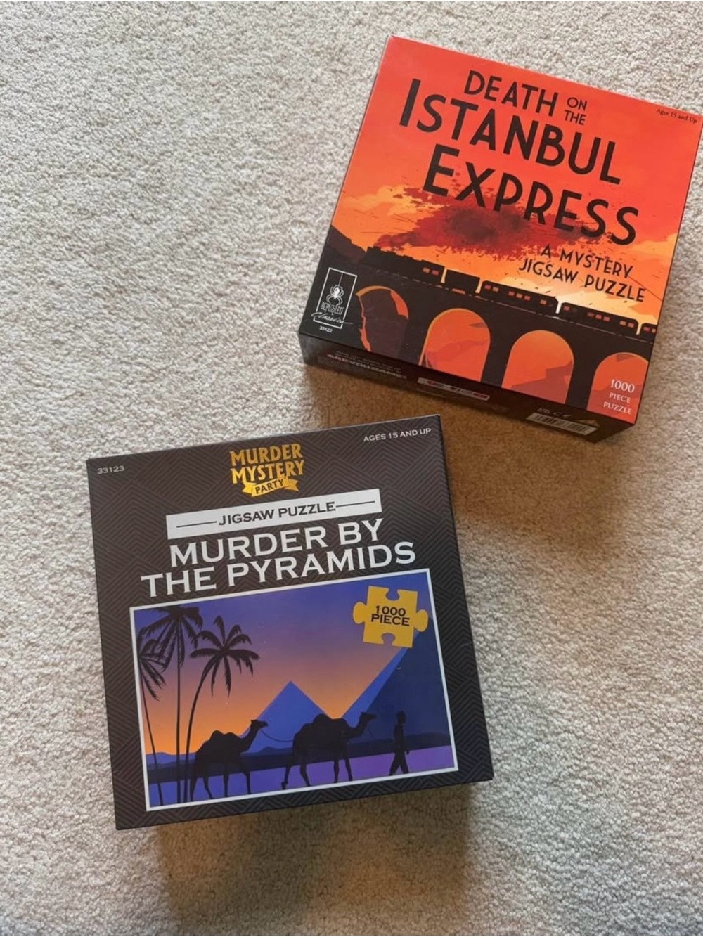 Set of 2 1000-Piece Murder Mystery Jigsaw Puzzles